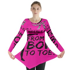Bow To Toe Cheer Long Sleeve Tunic  by artworkshop
