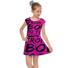 Bow To Toe Cheer Kids  Cap Sleeve Dress by artworkshop