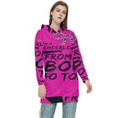 Bow To Toe Cheer Women s Long Oversized Pullover Hoodie