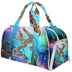 Browning Deer Glitter Galaxy Burner Gym Duffel Bag by artworkshop