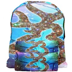 Browning Deer Glitter Galaxy Giant Full Print Backpack by artworkshop