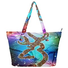 Browning Deer Glitter Galaxy Full Print Shoulder Bag by artworkshop