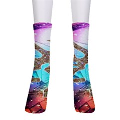 Browning Deer Glitter Galaxy Crew Socks