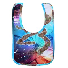 Browning Deer Glitter Galaxy Baby Bib by artworkshop