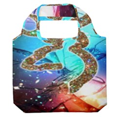 Browning Deer Glitter Galaxy Premium Foldable Grocery Recycle Bag by artworkshop