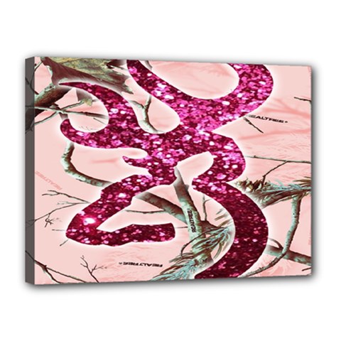 Browning Deer Glitter Canvas 16  X 12  (stretched) by artworkshop