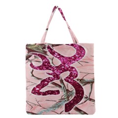 Browning Deer Glitter Grocery Tote Bag by artworkshop