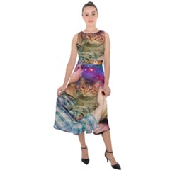 Bubbles Trailer Park Boys Midi Tie-back Chiffon Dress by artworkshop