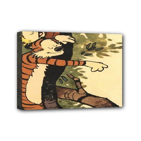 Calvin And Hobbes Mini Canvas 7  X 5  (stretched) by artworkshop