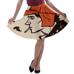 Catcher In The Rye A-line Skater Skirt by artworkshop