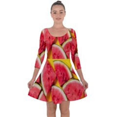Watermelon Quarter Sleeve Skater Dress by artworkshop