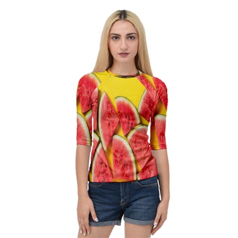 Watermelon Quarter Sleeve Raglan Tee by artworkshop