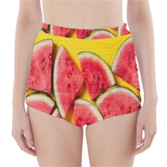 Watermelon High-waisted Bikini Bottoms by artworkshop
