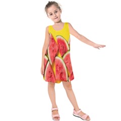 Watermelon Kids  Sleeveless Dress by artworkshop