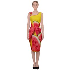 Watermelon Sleeveless Pencil Dress by artworkshop