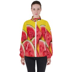 Watermelon Women s High Neck Windbreaker by artworkshop