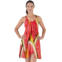 Watermelon Show Some Back Chiffon Dress by artworkshop