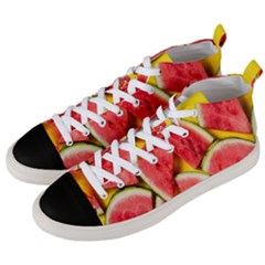 Watermelon Men s Mid-top Canvas Sneakers