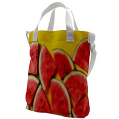 Watermelon Canvas Messenger Bag by artworkshop