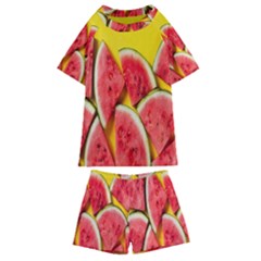 Watermelon Kids  Swim Tee And Shorts Set by artworkshop