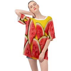 Watermelon Oversized Chiffon Top by artworkshop