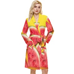Watermelon Long Sleeve Velour Robe by artworkshop