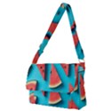 Watermelon Blue Background Full Print Messenger Bag (M) View1