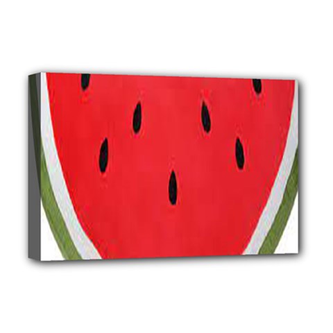 Watermelon Pillow Fluffy Deluxe Canvas 18  X 12  (stretched) by artworkshop