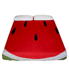 Watermelon Pillow Fluffy Fitted Sheet (queen Size) by artworkshop