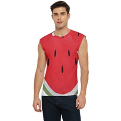 Watermelon Pillow Fluffy Men s Raglan Cap Sleeve Tee by artworkshop