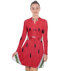 Watermelon Pillow Fluffy Long Sleeve Panel Dress by artworkshop