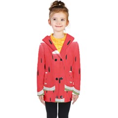 Watermelon Pillow Fluffy Kids  Double Breasted Button Coat
