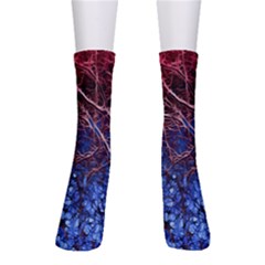 Autumn Fractal Forest Background Crew Socks by Amaryn4rt