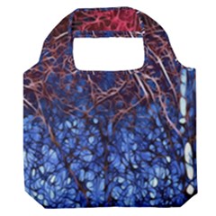 Autumn Fractal Forest Background Premium Foldable Grocery Recycle Bag