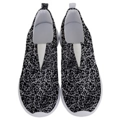 Dark Black And White Floral Pattern No Lace Lightweight Shoes by dflcprintsclothing