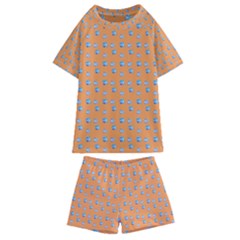 Floral Art Kids  Swim Tee And Shorts Set by Sparkle