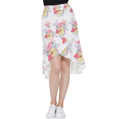 Flamingos Frill Hi Low Chiffon Skirt by Sparkle