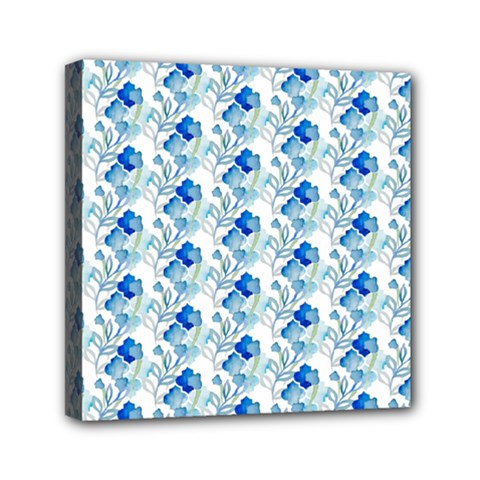 Flowers Pattern Mini Canvas 6  X 6  (stretched) by Sparkle