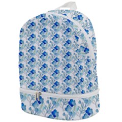 Flowers Pattern Zip Bottom Backpack by Sparkle