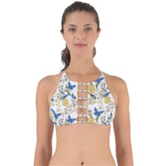 Birds Pattern Perfectly Cut Out Bikini Top by Sparkle