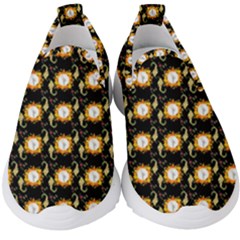 Flowers Pattern Kids  Slip On Sneakers by Sparkle