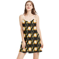 Flowers Pattern Summer Frill Dress by Sparkle