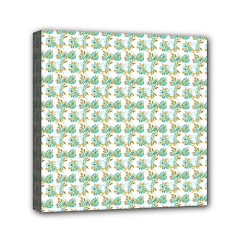 Flowers Pattern Mini Canvas 6  X 6  (stretched) by Sparkle