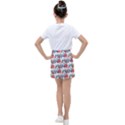 Flowers Diamonds Pattern Kids  Tennis Skirt View2