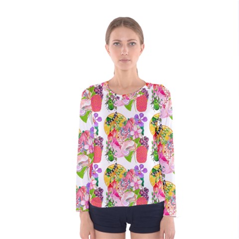 Bunch Of Flowers Women s Long Sleeve Tee by Sparkle