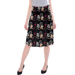 Cat Pattern Midi Beach Skirt by Sparkle