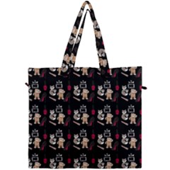Cat Pattern Canvas Travel Bag by Sparkle
