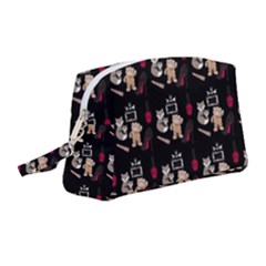 Cat Pattern Wristlet Pouch Bag (medium) by Sparkle