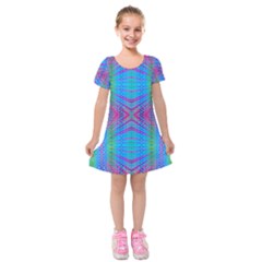 Beam Me Up Kids  Short Sleeve Velvet Dress by Thespacecampers