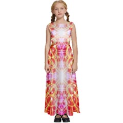 Bursting Energy Kids  Satin Sleeveless Maxi Dress by Thespacecampers